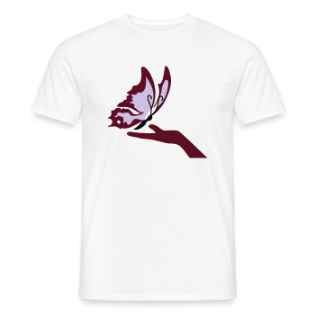 Butterfly Hand Zauber mariposa - Männer T-Shirt - Weiß - Vorne - AI Model Male 178 dark (178cm)