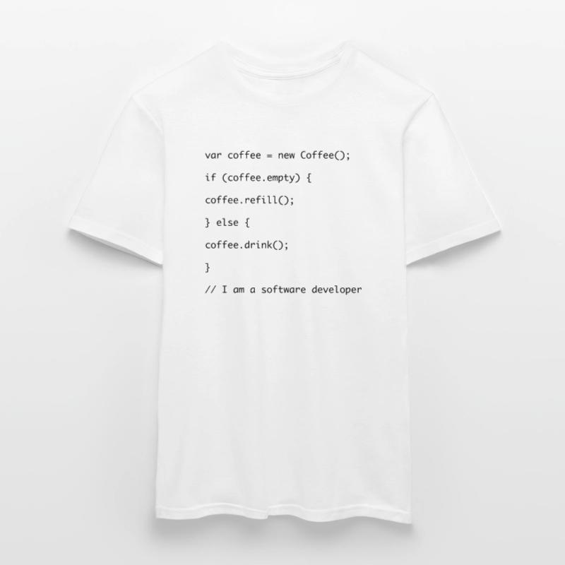Recharge de café code Javascript T-shirt homme