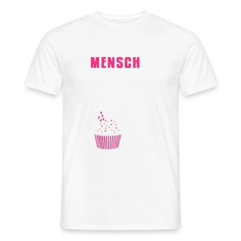 Chocolat - Muffin - Cupcake - doux - 2C - T-shirt homme - blanc - Devant - AI Model Male 178 dark (178cm)