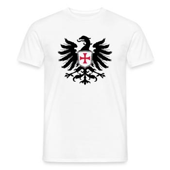 Adler Templer Kreuz - T-shirt homme - blanc - Devant - AI Model Male 178 dark (178cm)
