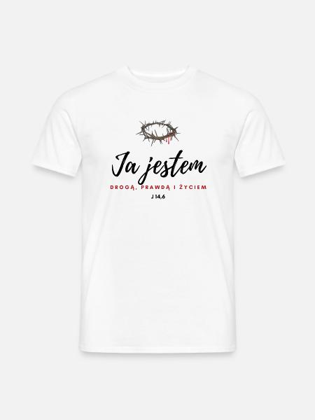 Zitat aus der Bibel - Ich bin der Weg, die Wahrheit und das Leben - Männer T-Shirt - Weiß