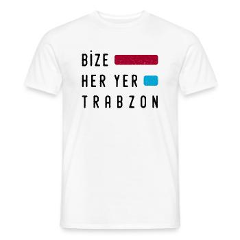 Bize son y compris Trabzon - T-shirt homme - blanc - Devant - AI Model Male 178 dark (178cm)