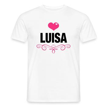 Luisa, Love, Hearts, Baby, Girls, Birthday, Gifts - Men's T-Shirt - white - Front - AI Model Male 178 dark (178cm)