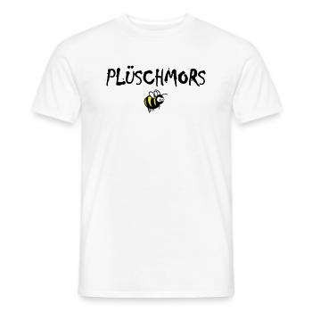 Plüschmors, Hummel, Plattdeutsch - Männer T-Shirt - Weiß - Vorne - AI Model Male 178 dark (178cm)