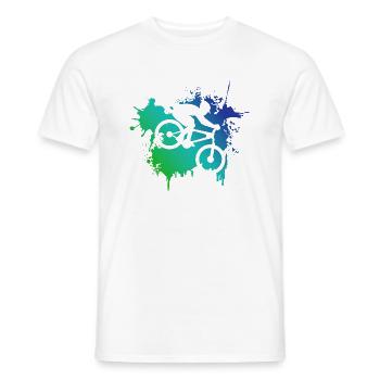 Mountainbiker Splash Bike Mountain Bike - Men's T-Shirt - white - Front - AI Model Male 178 dark (178cm)