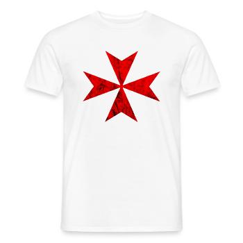 Ritter Hospitaller Malteserkreuz Kreuzritter Tempe - Männer T-Shirt - Weiß - Vorne - AI Model Male 178 dark (178cm)