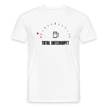 Unisex Design Total unterhopft - Männer T-Shirt - Weiß - Vorne - AI Model Male 178 dark (178cm)