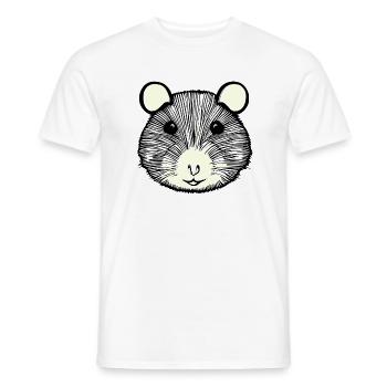 Hamster mignon animal rongeur animaux drôle animal 6 - T-shirt homme - blanc - Devant - AI Model Male 178 dark (178cm)