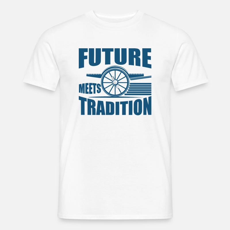 FUTURE MEETS TRADITION - Männer T-Shirt - Weiß