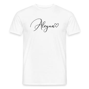 Aleyna Name Vorname Mädchen - Männer T-Shirt - Weiß - Vorne - AI Model Male 178 dark (178cm)