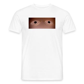 Look me in the eye - Men's T-Shirt - white - Front - AI Model Male 178 dark (178cm)