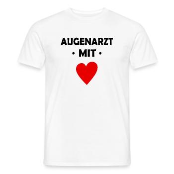 Augenarzt mit Herz - Männer T-Shirt - Weiß - Vorne - AI Model Male 178 dark (178cm)