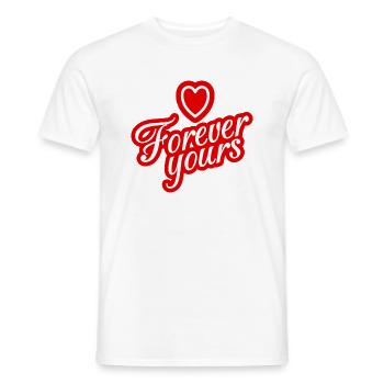 Forever yours - Männer T-Shirt - Weiß - Vorne - AI Model Male 178 dark (178cm)