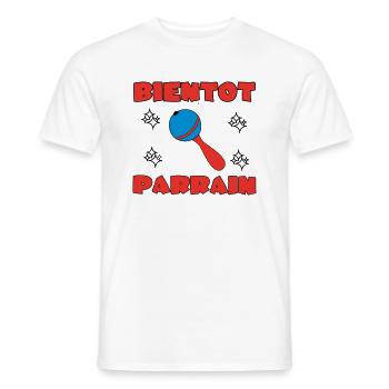 SOON TO BE A GODFATHER - Men's T-Shirt - white - Front - AI Model Male 178 dark (178cm)