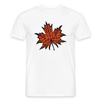 Feuille d’automne 2 - T-shirt homme - blanc - Devant - AI Model Male 178 dark (178cm)