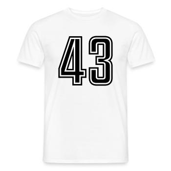 43 - T-shirt homme - blanc - Devant - AI Model Male 178 dark (178cm)