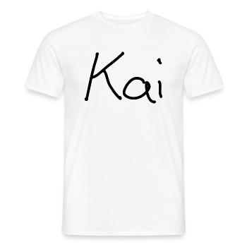Kai - Männer T-Shirt - Weiß - Vorne - AI Model Male 178 dark (178cm)