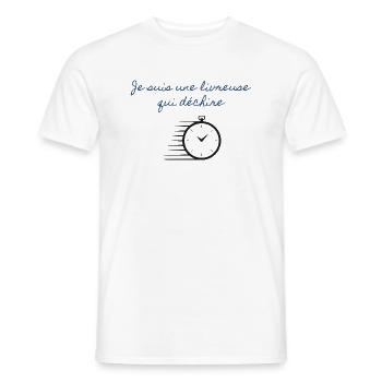 I'm a rocking delivery girl - Men's T-Shirt - white - Front - AI Model Male 178 dark (178cm)