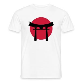 japan_sign_2c - Männer T-Shirt - Weiß - Vorne - AI Model Male 178 dark (178cm)