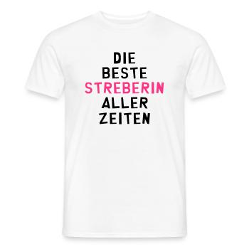 Streber Streberin Schule Kollegen Freund Lehrer - Männer T-Shirt - Weiß - Vorne - AI Model Male 178 dark (178cm)