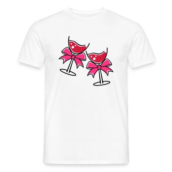 glases wine - Männer T-Shirt - Weiß - Vorne - AI Model Male 178 dark (178cm)