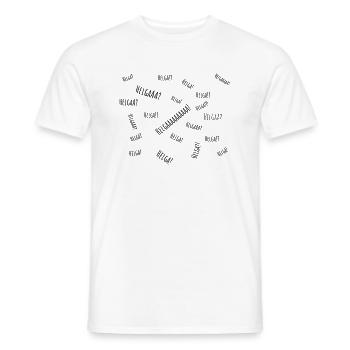 Helga Festival Rufe Open Air Spaß Kult Fun Geek - Männer T-Shirt - Weiß - Vorne - AI Model Male 178 dark (178cm)