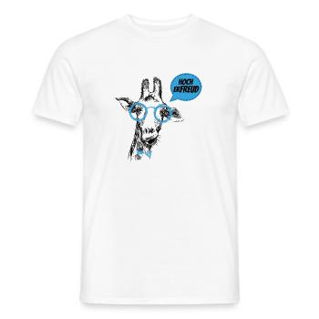 Hoch ErFREUD Lustige Giraffe Psychologen Sprüche - Männer T-Shirt - Weiß - Vorne - AI Model Male 178 dark (178cm)