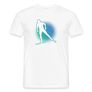 Men's Cross-Country Skating Women's Cross-Country Classic - Men's T-Shirt - white - Front - AI Model Male 178 dark (178cm)