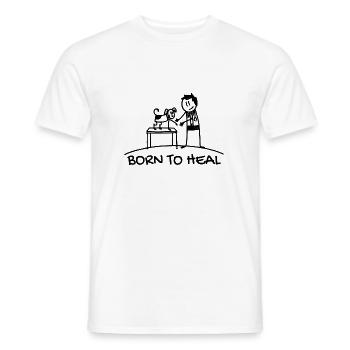 Born To Heal Tiermediziner Tierarzt Kleintierarzt - Männer T-Shirt - Weiß - Vorne - AI Model Male 178 dark (178cm)