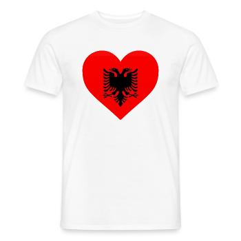 albanien - Männer T-Shirt - Weiß - Vorne - AI Model Male 178 dark (178cm)