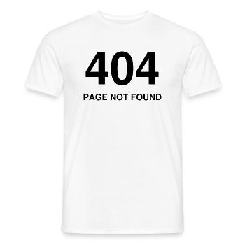 404 page not found - T-shirt homme - blanc - Devant - AI Model Male 178 dark (178cm)