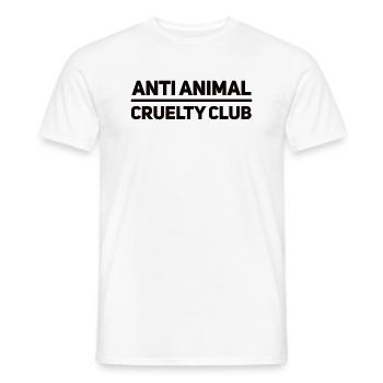 Anti Animal Cruelty Club Vegan Dicton - T-shirt homme - blanc - Devant - AI Model Male 178 dark (178cm)