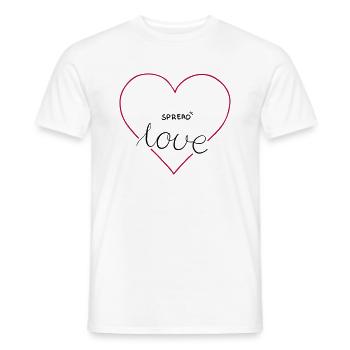 Spread Love - Männer T-Shirt - Weiß - Vorne - AI Model Male 178 dark (178cm)