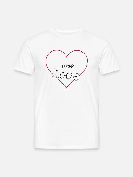 Spread Love - Männer T-Shirt - Weiß
