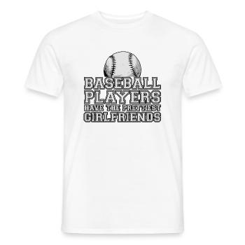 Baseball Players Have The Prettiest Girlfriends 2 - Männer T-Shirt - Weiß - Vorne - AI Model Male 178 dark (178cm)