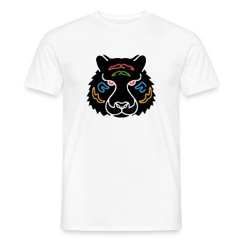 Symbol of an Indian tiger, culture of India - Men's T-Shirt - white - Front - AI Model Male 178 dark (178cm)