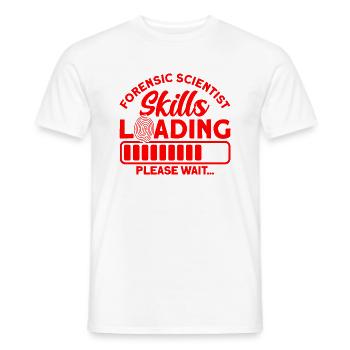 Skills Loading Please wait Forensic Science - Men's T-Shirt - white - Front - AI Model Male 178 dark (178cm)