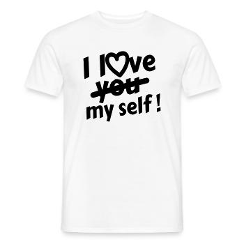 Je m’aime ! - T-shirt homme - blanc - Devant - AI Model Male 178 dark (178cm)