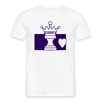 The Checker - Men's T-Shirt - white - Front - AI Model Male 178 dark (178cm)