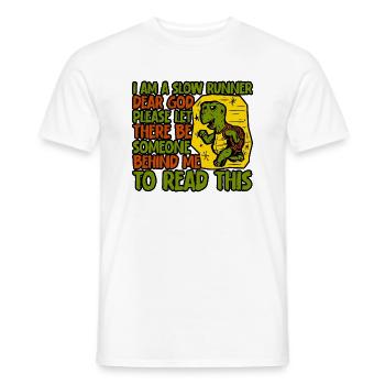 S’il vous plaît, laissez quelqu’un derrière moi pour lire Thi4 - T-shirt homme - blanc - Devant - AI Model Male 178 dark (178cm)
