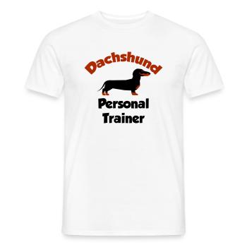 Dachshund - Personal Trainer - Men's T-Shirt - white - Front - AI Model Male 178 dark (178cm)