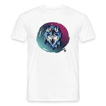 BlueWolf - Männer T-Shirt - Weiß - Vorne - AI Model Male 178 dark (178cm)