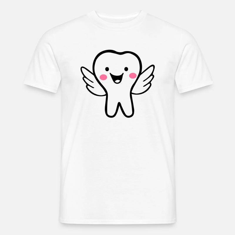 zahn lustig - Männer T-Shirt - Weiß