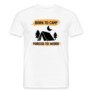 Camping Cadeau Caravane Camp Tentes Camping-car - T-shirt homme - blanc - Devant - AI Model Male 178 dark (178cm)