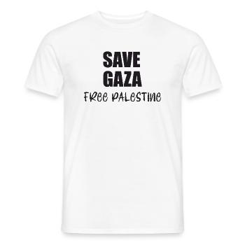 Save Gaza Free Palestine Palästine Palestin - Männer T-Shirt - Weiß - Vorne - AI Model Male 178 dark (178cm)