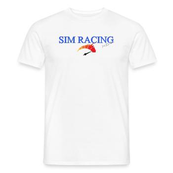 SIM Racing - T-shirt homme - blanc - Devant - AI Model Male 178 dark (178cm)