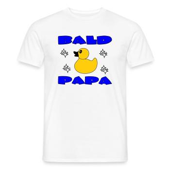 BALD PAPA - T-shirt homme - blanc - Devant - AI Model Male 178 dark (178cm)