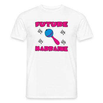 FUTURE MARRAINE - T-shirt homme - blanc - Devant - AI Model Male 178 dark (178cm)