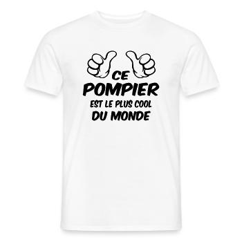 BESTER FEUERWEHRMANN - Männer T-Shirt - Weiß - Vorne - AI Model Male 178 dark (178cm)