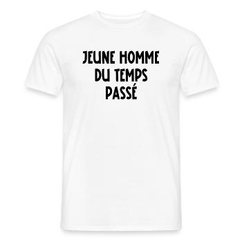 jeune homme du temps passé - T-shirt homme - blanc - Devant - AI Model Male 178 dark (178cm)